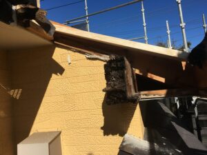 南面破風板解体