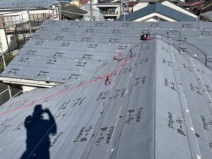 防水シート張り