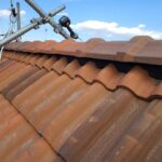 棟瓦の積み直し仕上げ