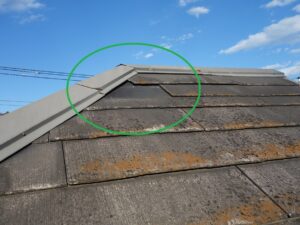 屋根材の剥がれ