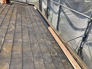 笠木下地取付け