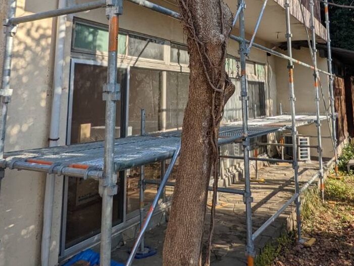 仮設足場設置