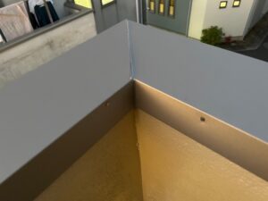 笠木コーナー仕上がり
