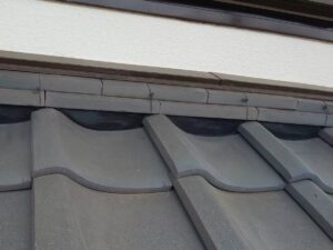 雨押え漆喰施工後