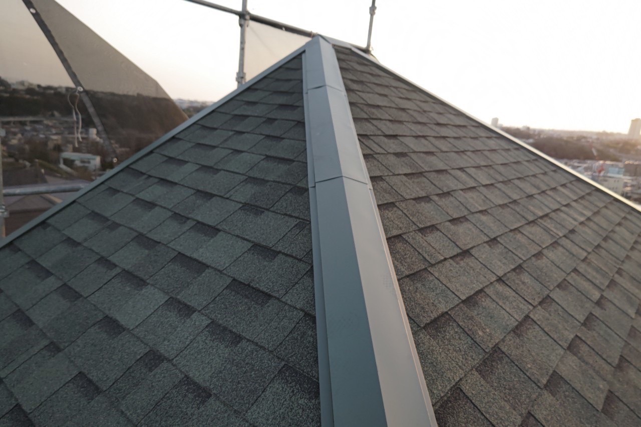 屋根棟板金施工後