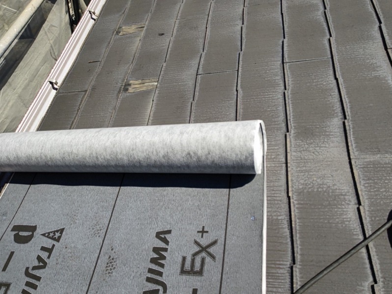 防水シート張り