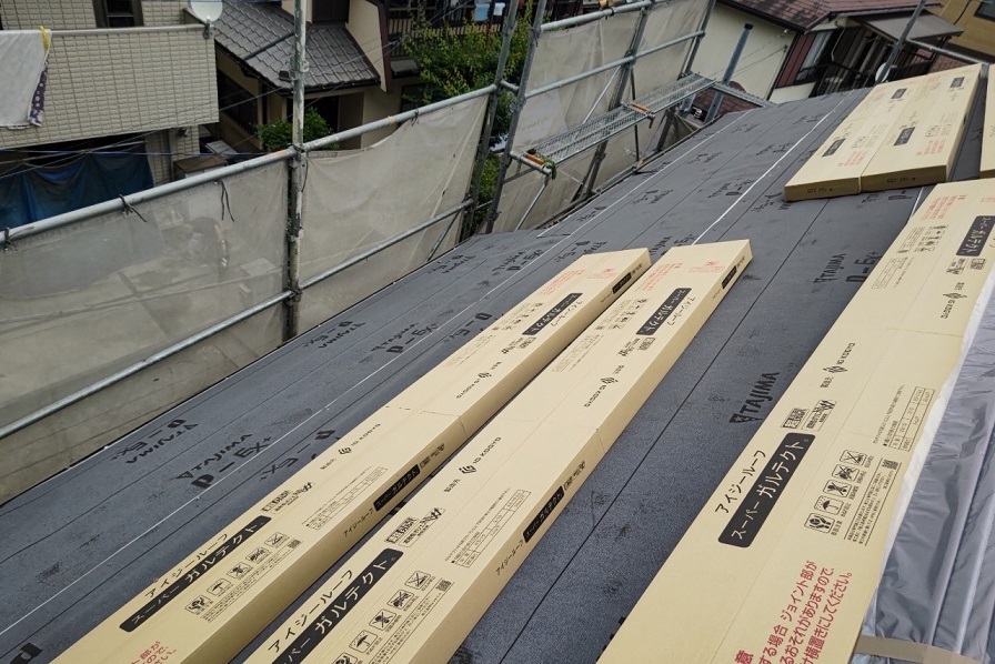 防水シート施工