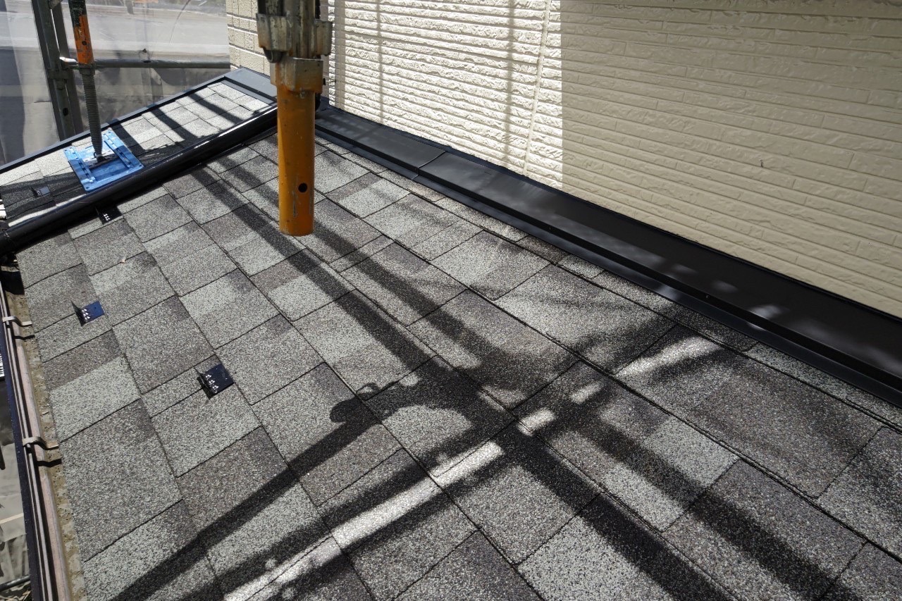 下屋根施工後