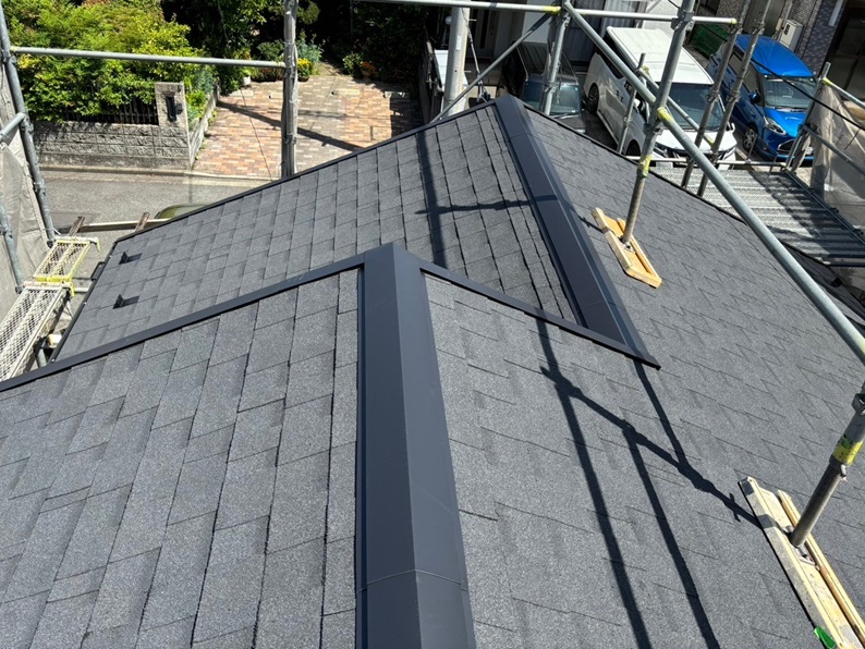 下屋根施工後