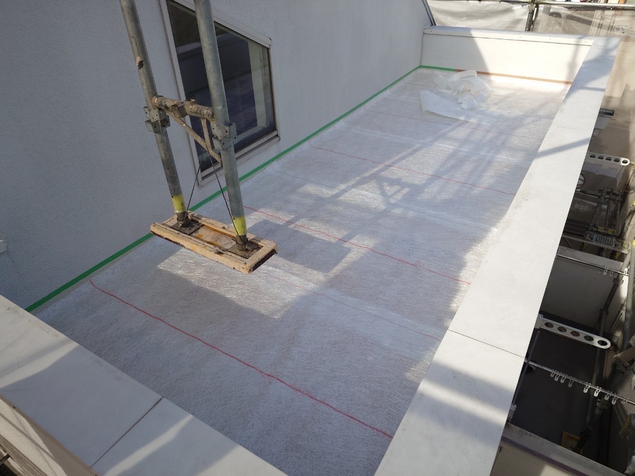 ガラスマット張り