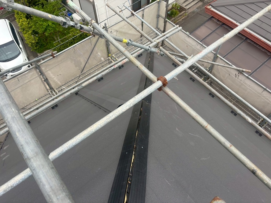 棟板金下地取付け