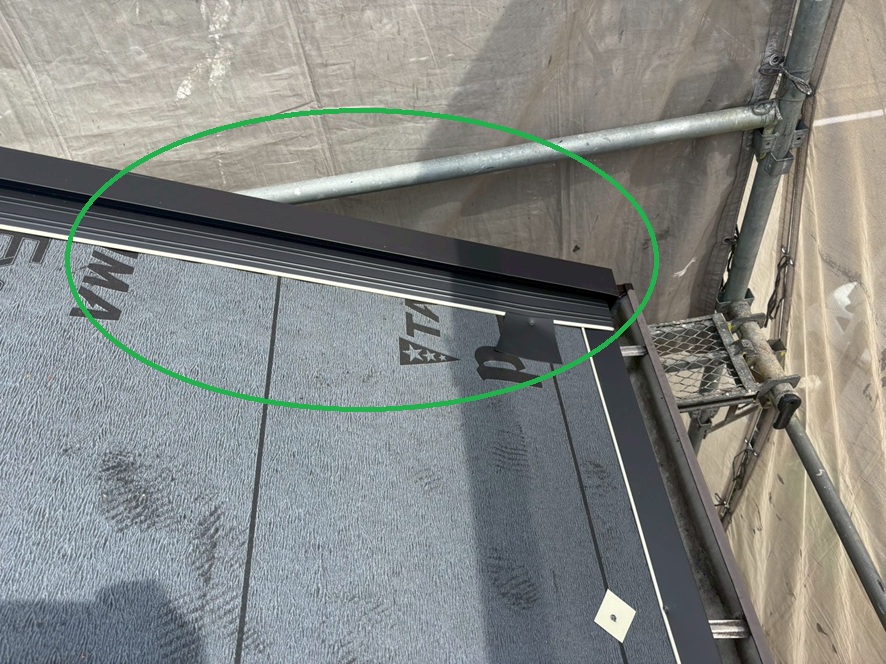 ケラバ板金取付け