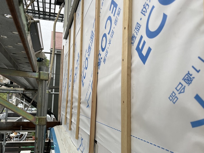 防水シート、下地取付け